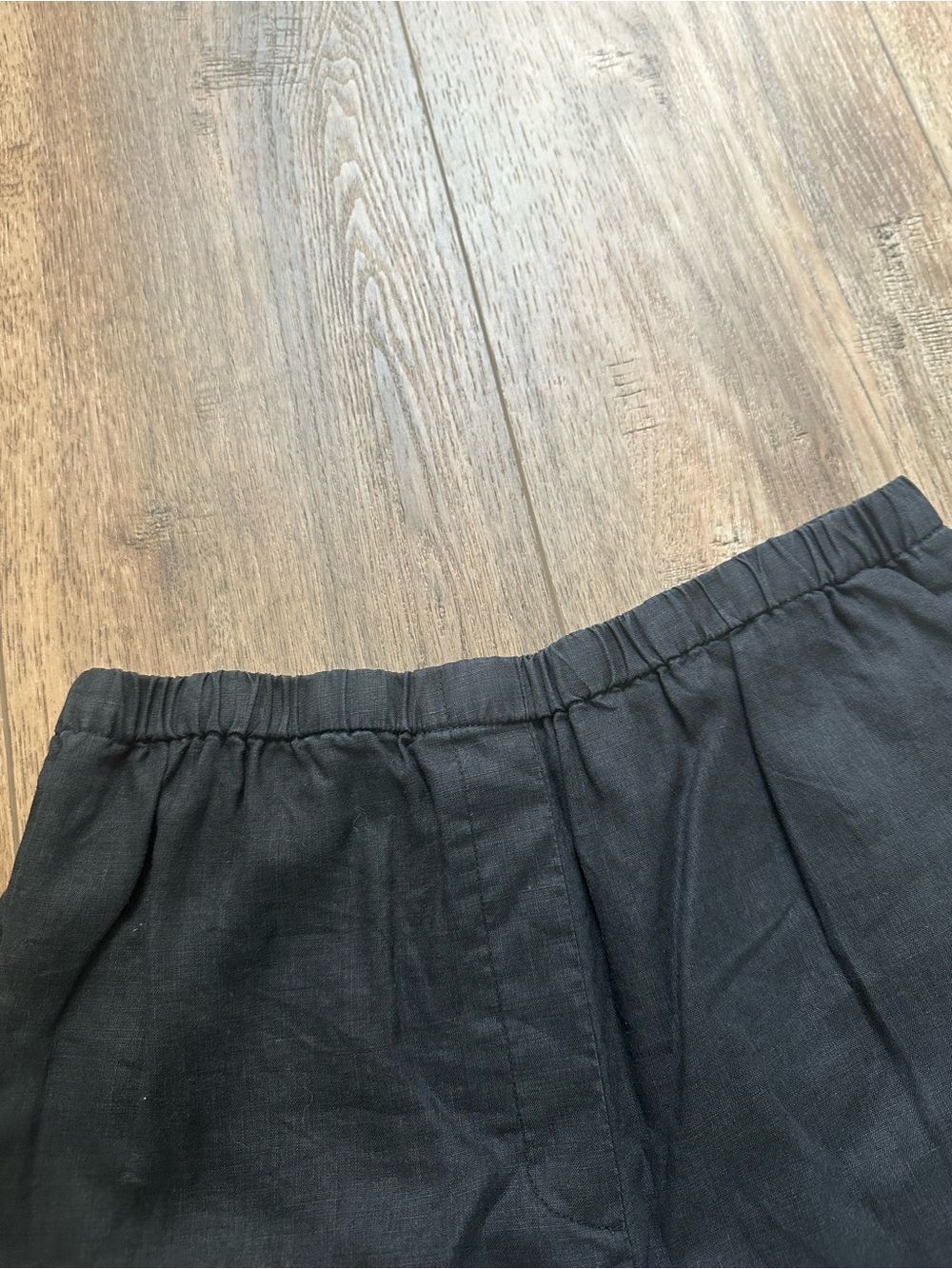 J. Jill Linen Short, Women's, Solid Black, Pockets, Neutral, Classic, Large - Picture 2 of 8